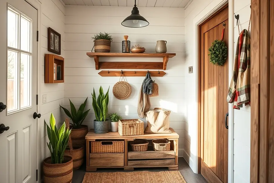 DIY Pallet or Crate Mudroom Solutions