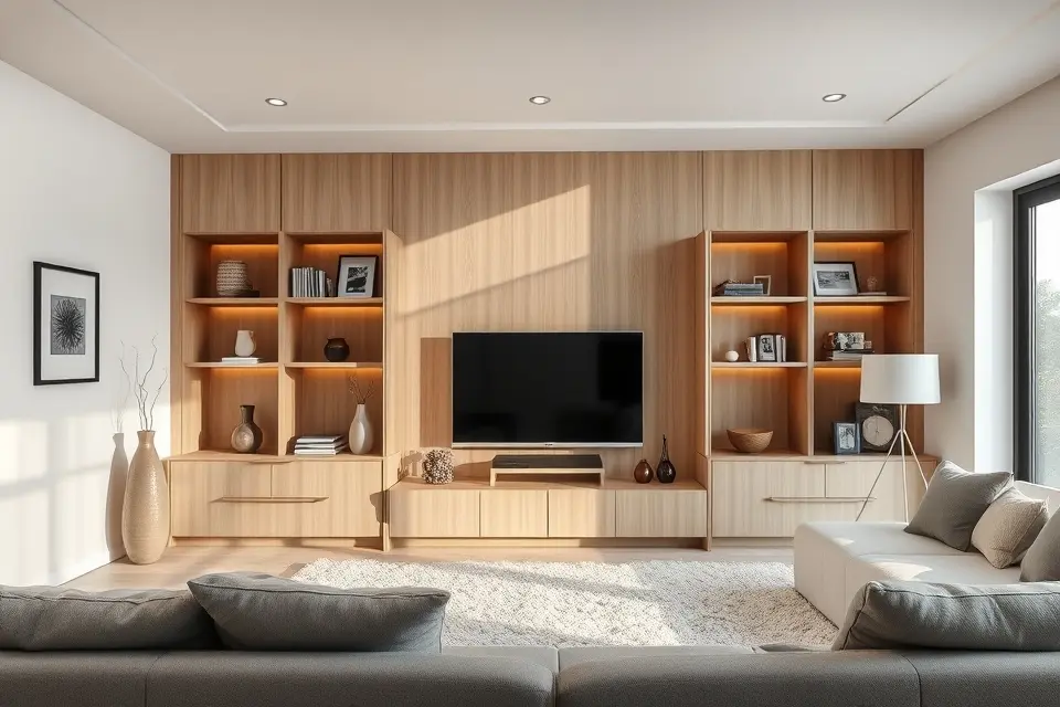 Design with Built-in Bookcases & Wall Niches