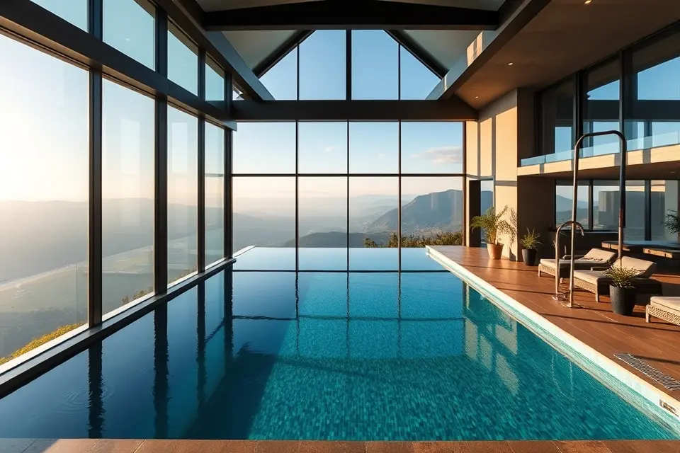 Infinity-Edge Indoor Pools with Panoramic Views