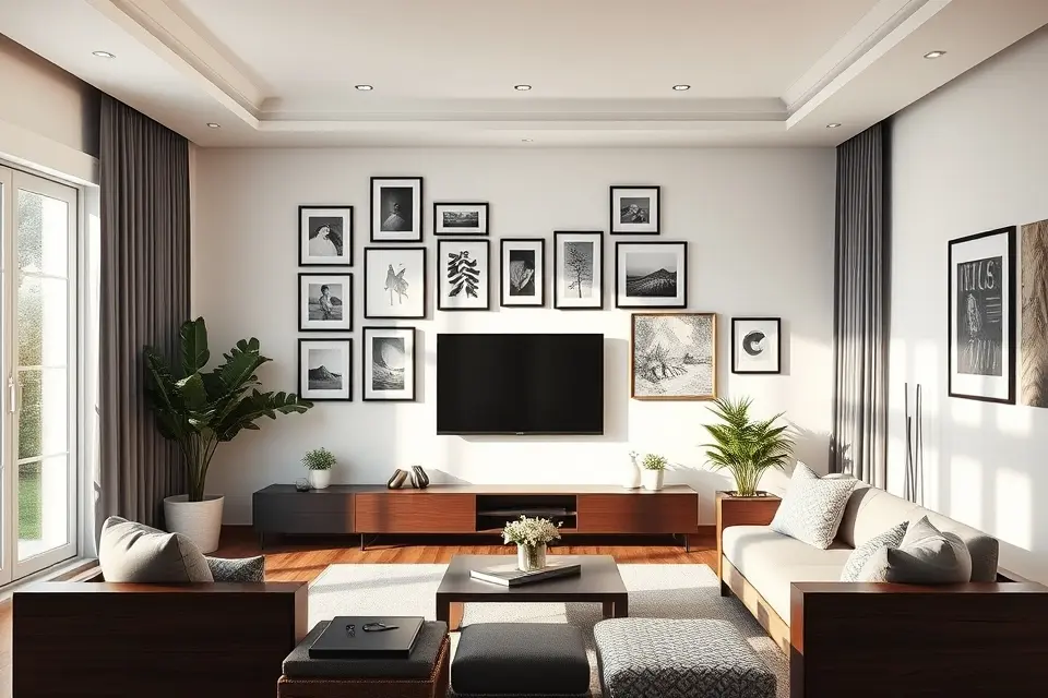 Integrate a Gallery Wall with Your TV