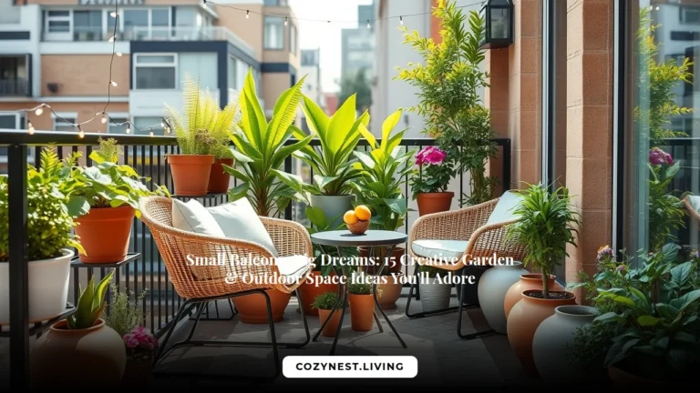 Small Balcony, Big Dreams: 15 Creative Garden & Outdoor Space Ideas You'll Adore