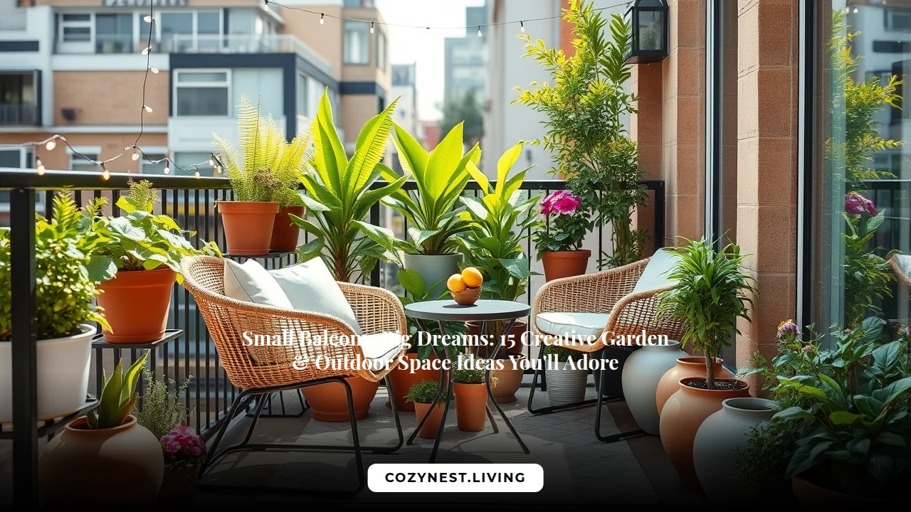 Small Balcony, Big Dreams: 15 Creative Garden & Outdoor Space Ideas You'll Adore