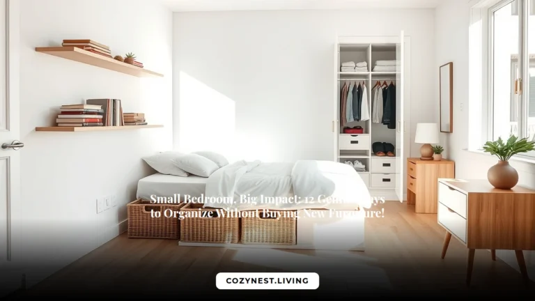 Small Bedroom, Big Impact: 12 Genius Ways to Organize Without Buying New Furniture!