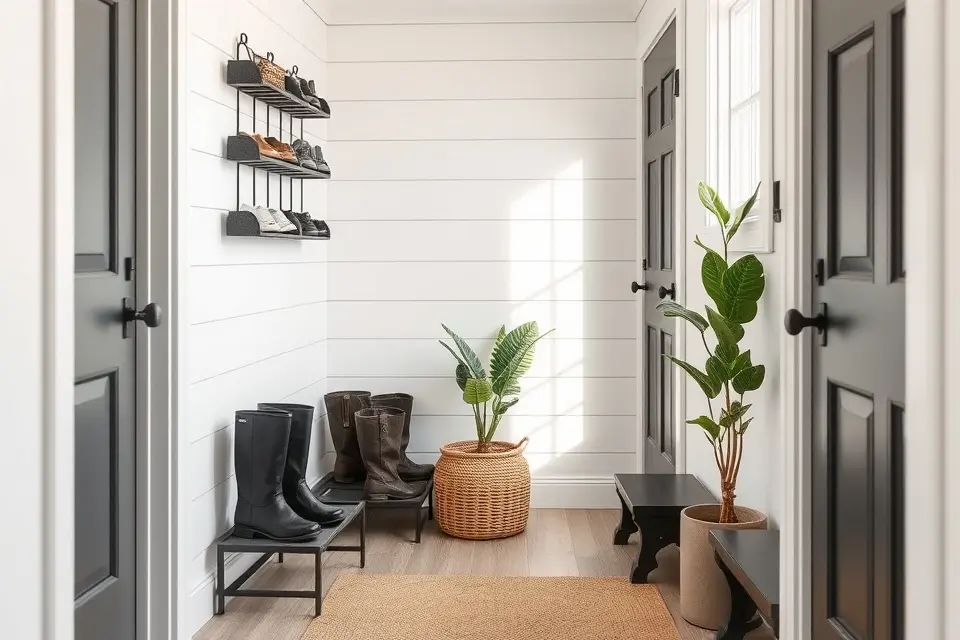 Vertical Shoe Racks and Boot Trays