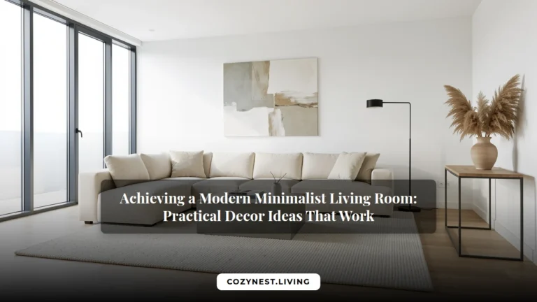 Achieving a Modern Minimalist Living Room: Practical Decor Ideas That Work
