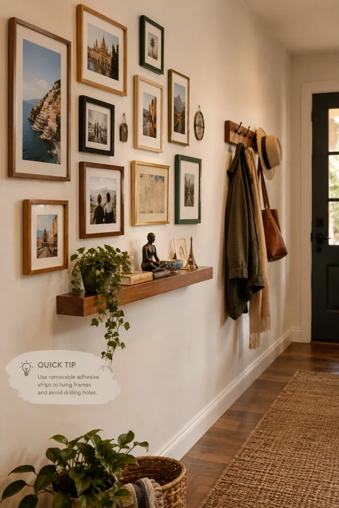 Cosy Gallery Wall Entryway Idea