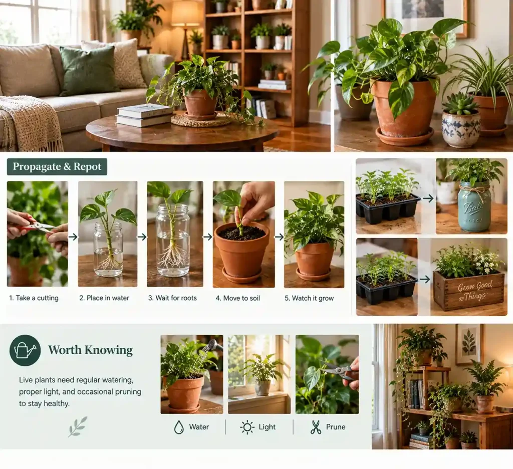 Greenery on a Dime Propagate & Repot