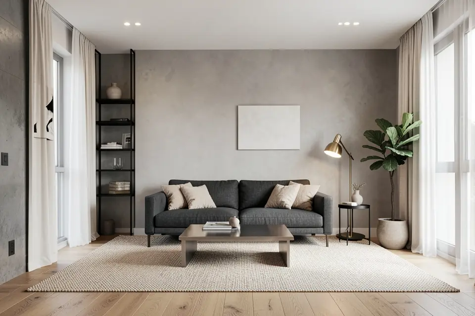 Microcement or Polished Concrete Accents