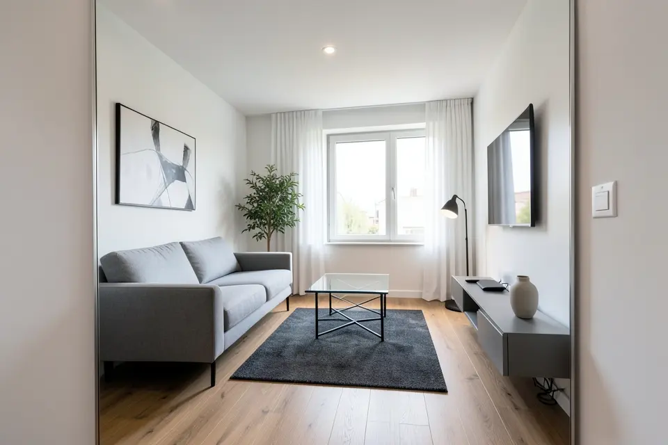 Oversized Mirrors with Minimal Frames