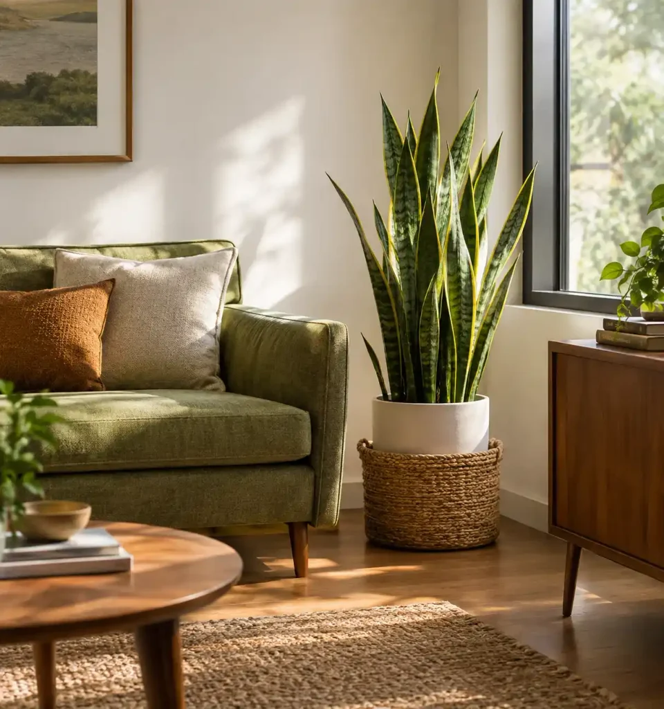 Sunlit Mid-Century Living Room Idea