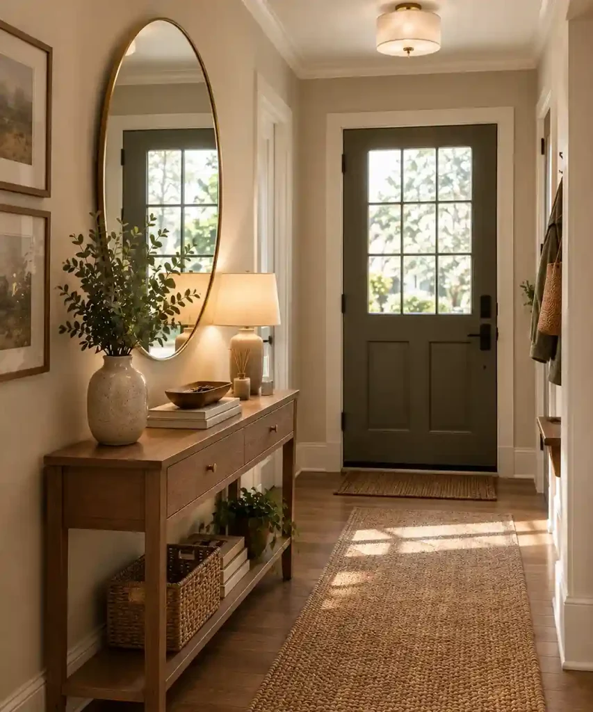 Mirror at the entryway of home