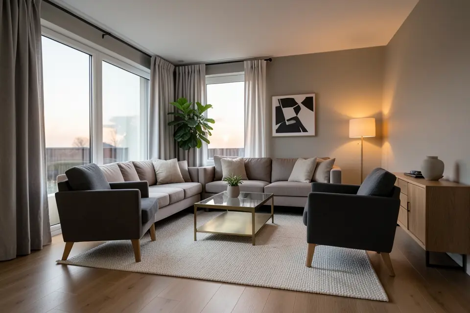 Living Room: Focus on Durable Comfort and Clear Pathways
