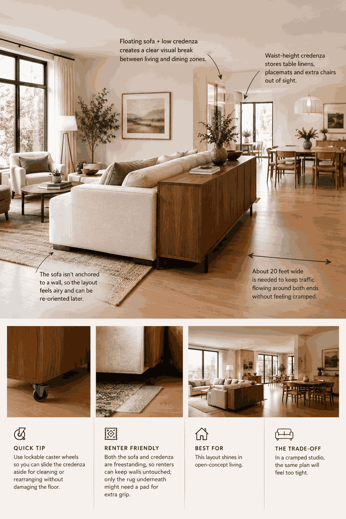 Floating Sofa Open Living Guide